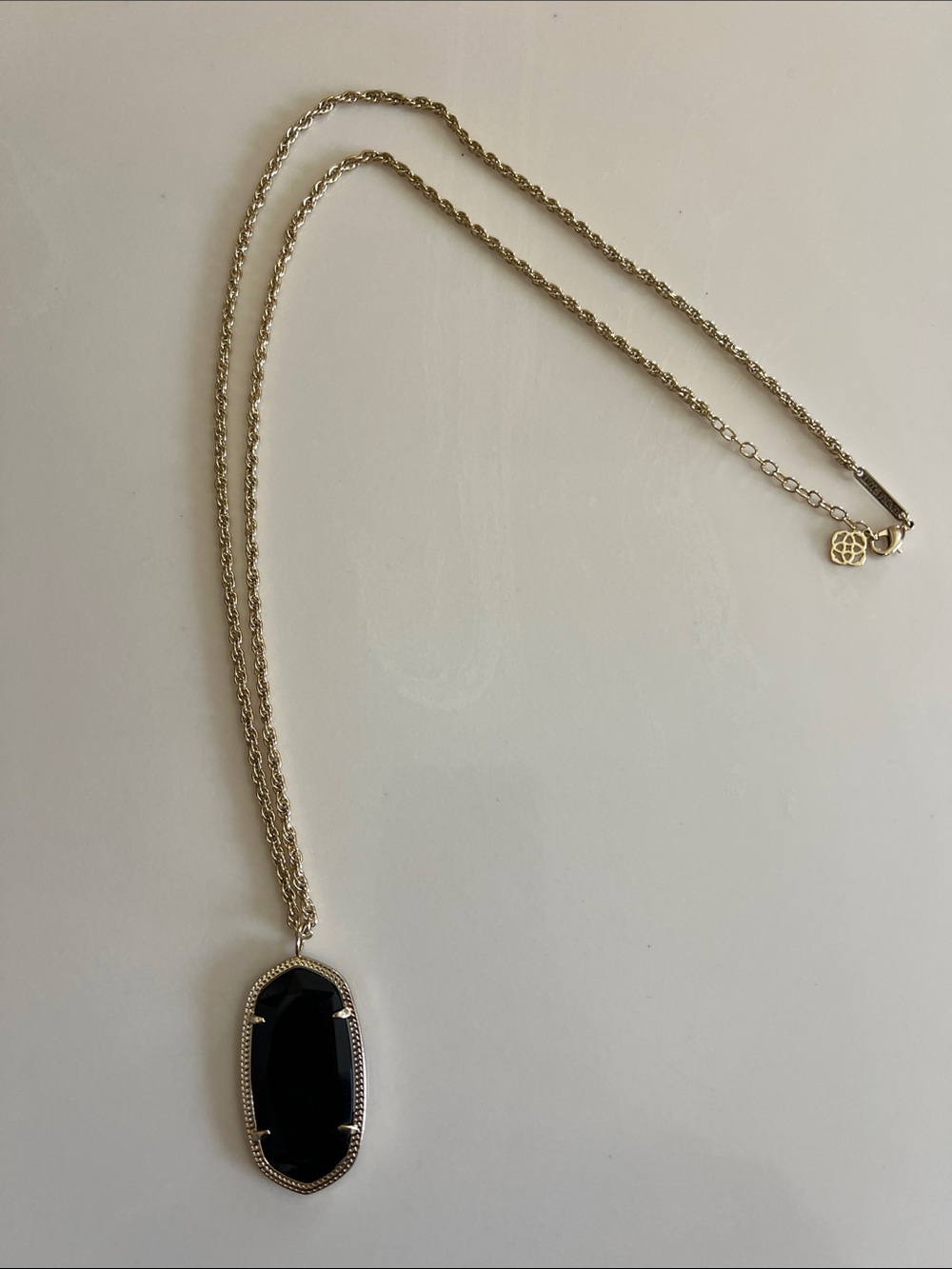 Kendra Scott Gold Necklace with Black Pendant